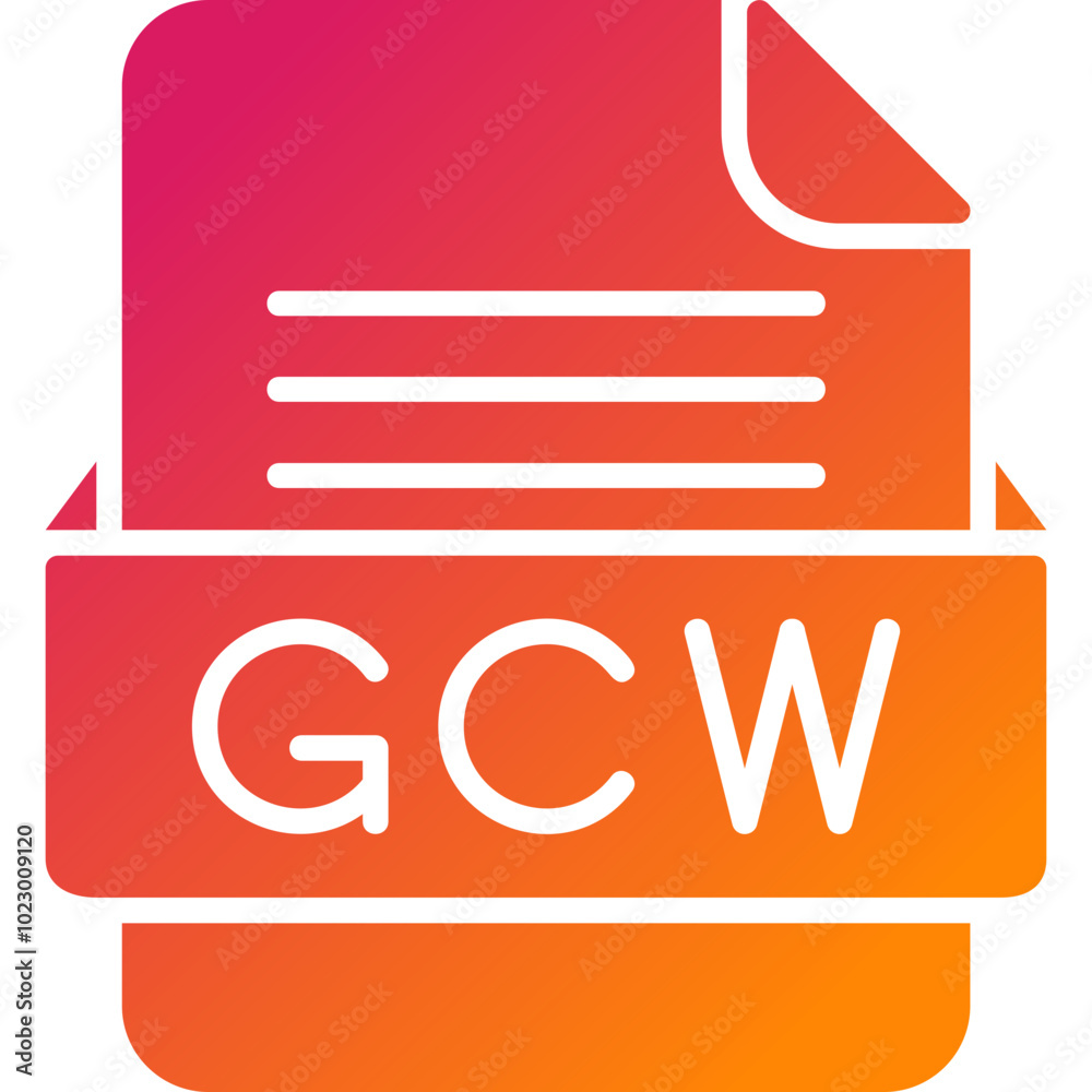 GCW File Format Vector Icon Design GCW File Format Vector Icon Design