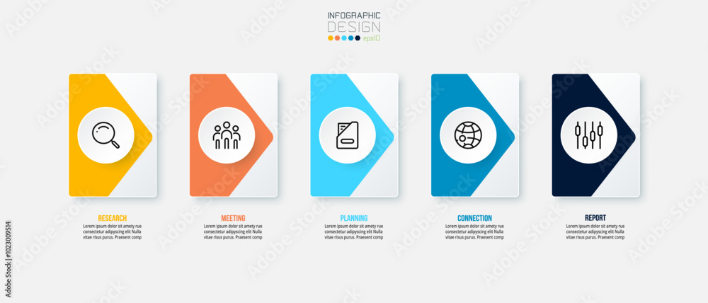 Business concept infographic template with option.
Business concept infographic template with option.