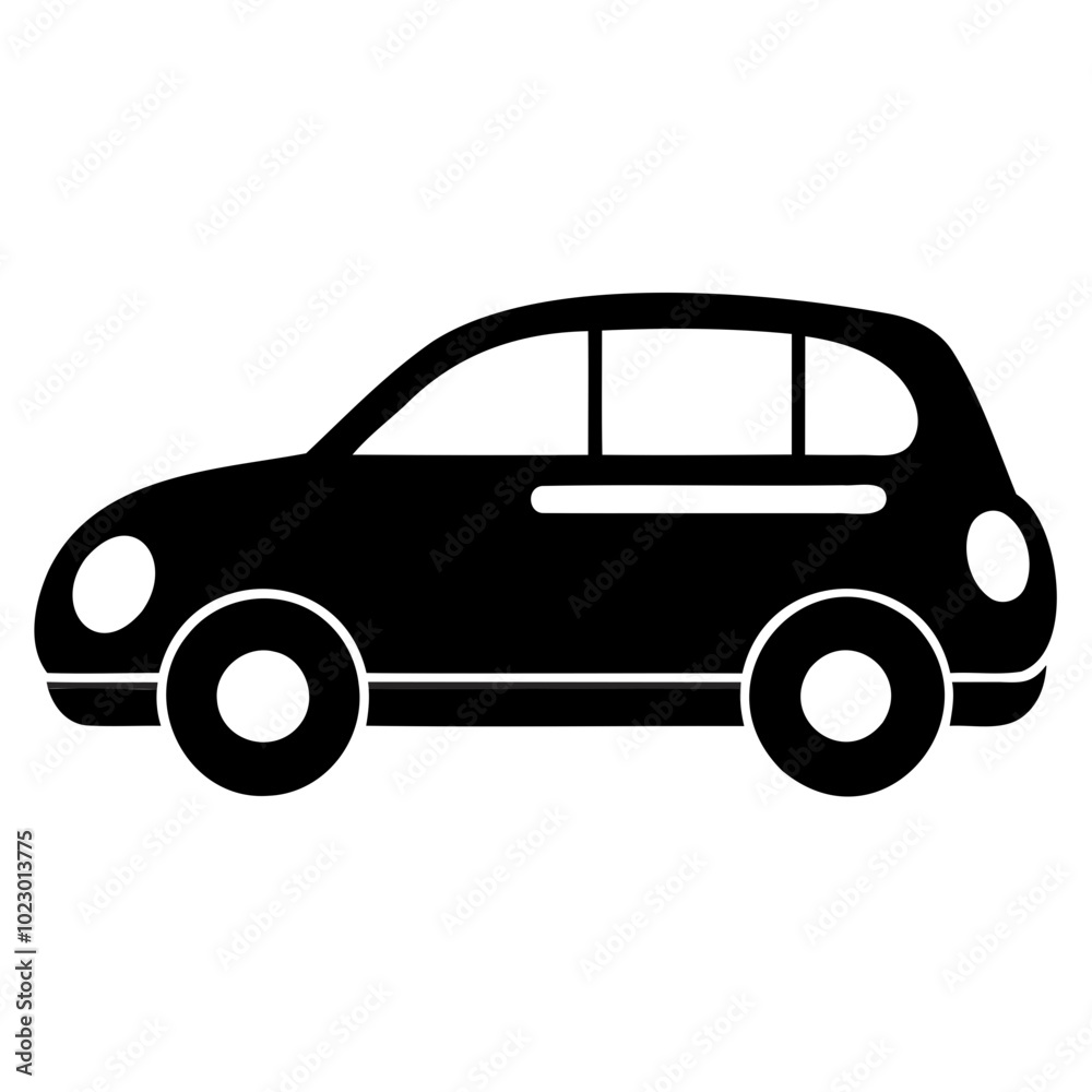 Zip car black silhouette vector illustration Zip car black silhouette vector illustration