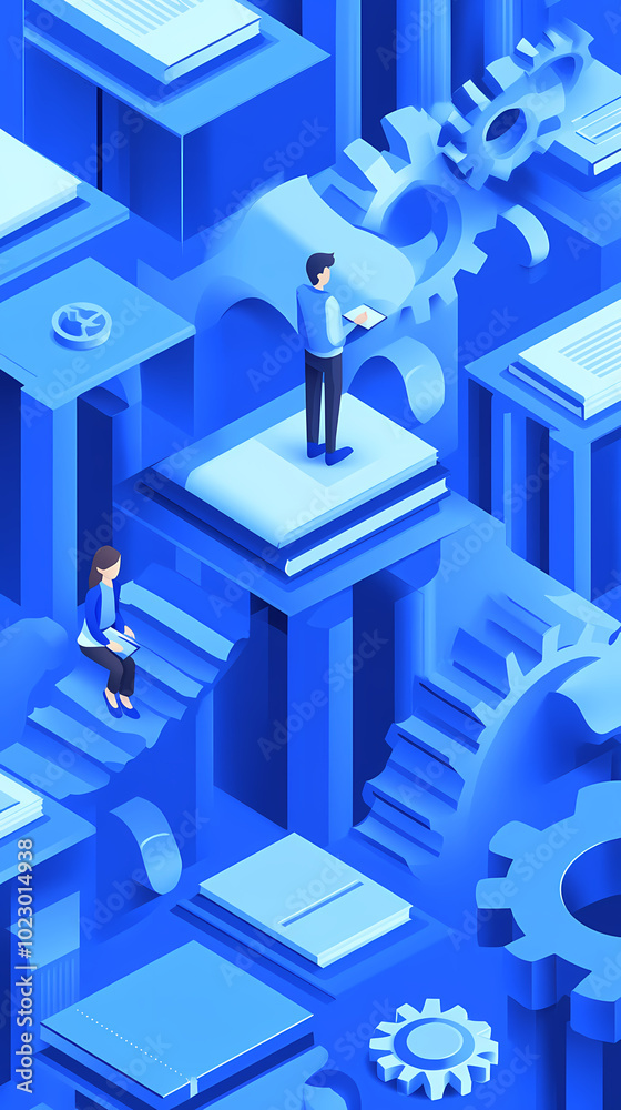 The concept of engineer education, gears and cogs composition isometric 3D vector illustration, studying science at university, and learning engineering. The concept of engineer education, gears and cogs composition isometric 3D vector illustration, studying science at university, and learning engineering.