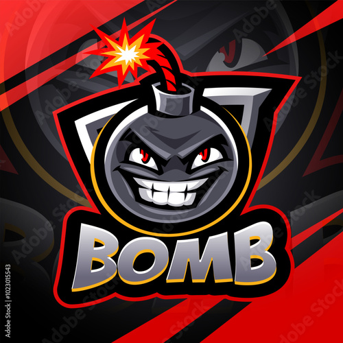 Bomb esport mascot logo design