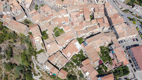 Aerial view of Fiumefreddo Bruzio, Province of Cosenza, Italy photo