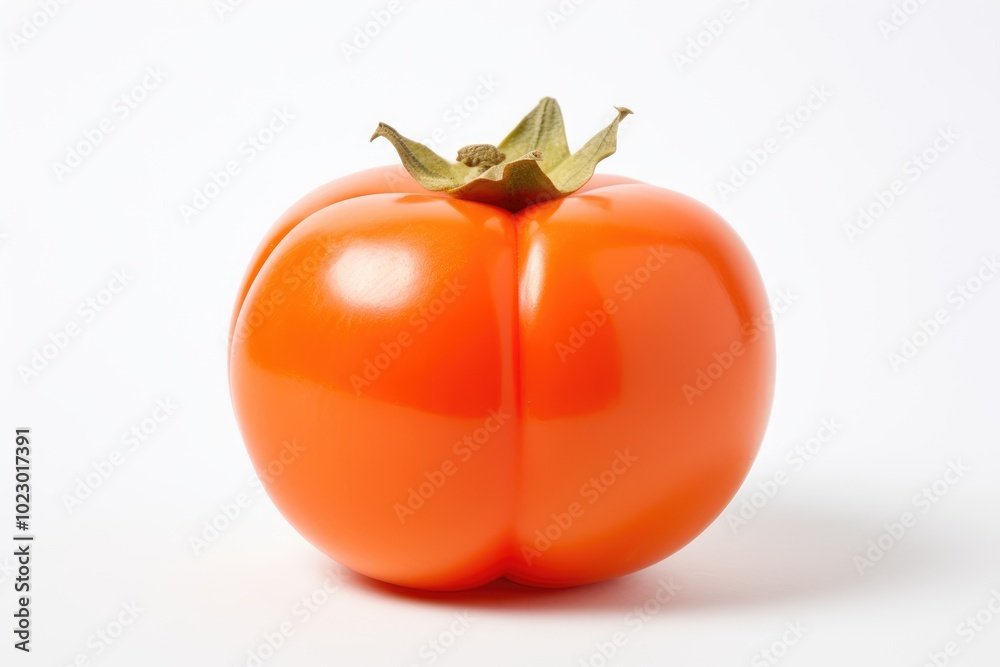Fresh Persimmon on White Background Fresh Persimmon on White Background