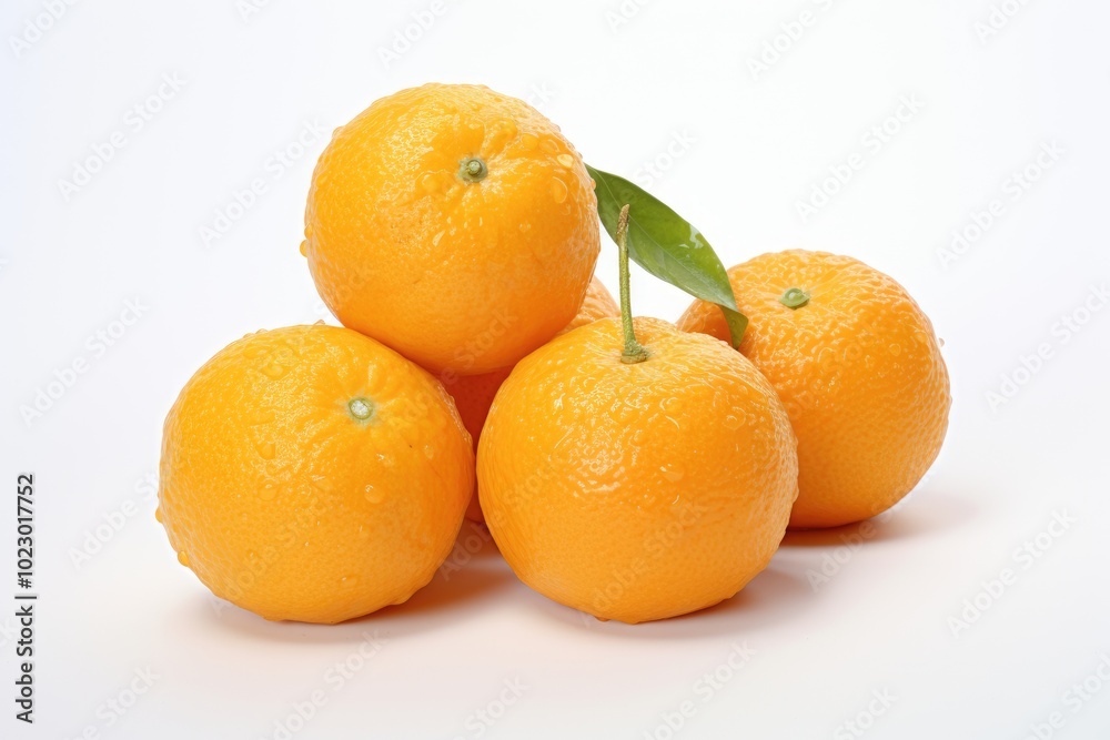 Fresh Tangerines on White Background Fresh Tangerines on White Background