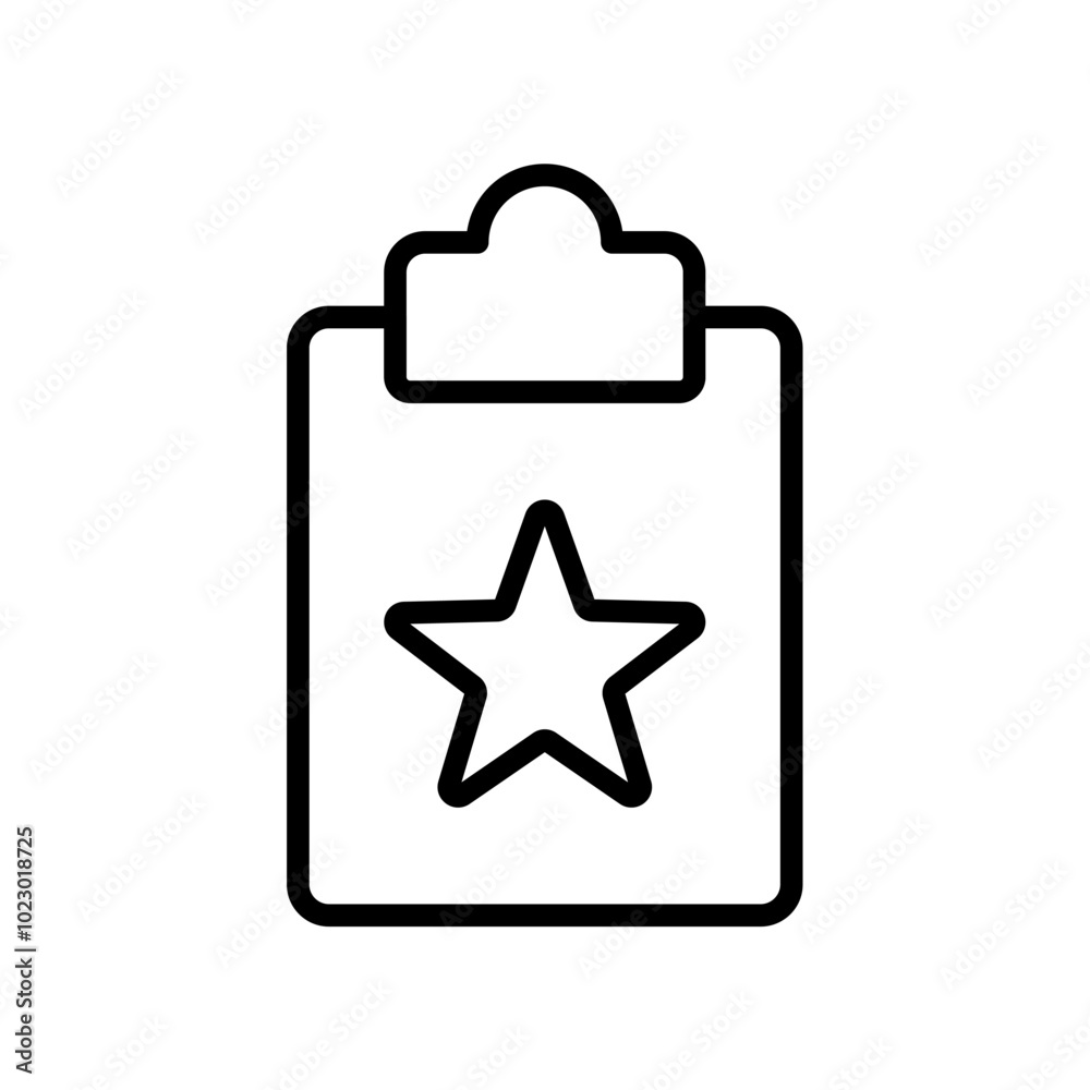 favorite document icon. line vector isolated on white background. trendy and modern design favorite document icon. line vector isolated on white background. trendy and modern design