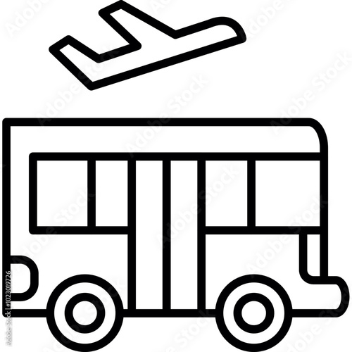 Airport Shuttle Icon