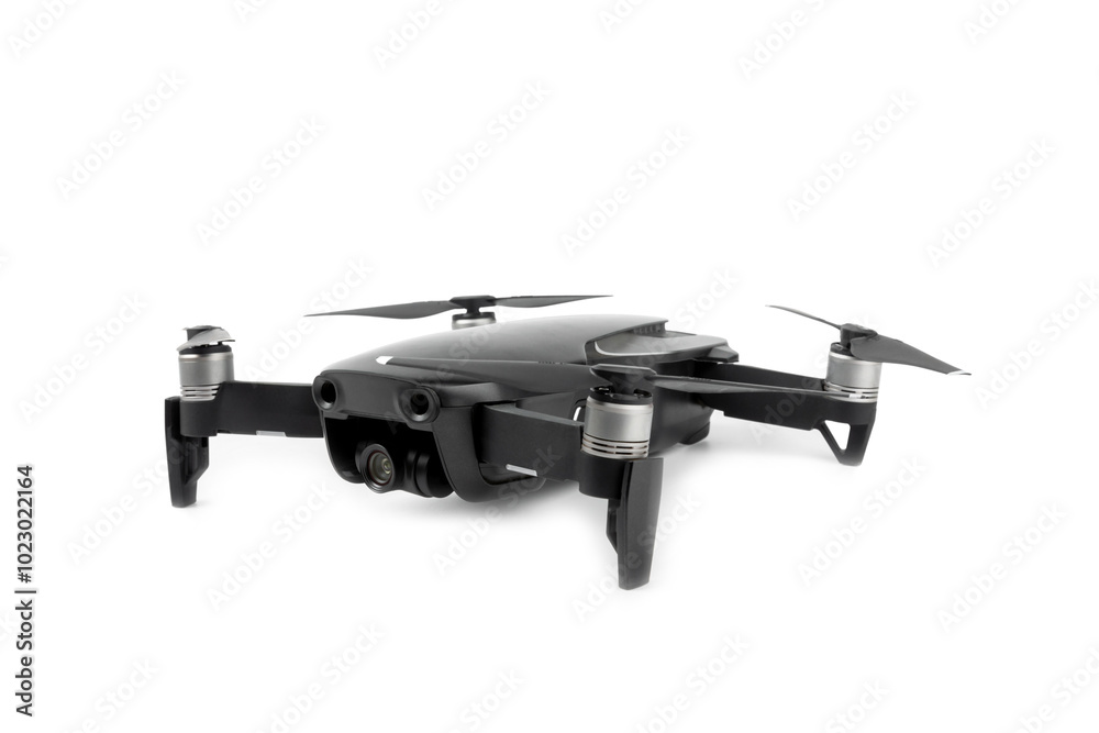 Drone unmanned aircraft isolated on white background. Modern FPV drone on a white background. The drone quadcopter. aircraft on the radio control. Drone for racing, filming and entertainment. Drone unmanned aircraft isolated on white background. Modern FPV drone on a white background. The drone quadcopter. aircraft on the radio control. Drone for racing, filming and entertainment.