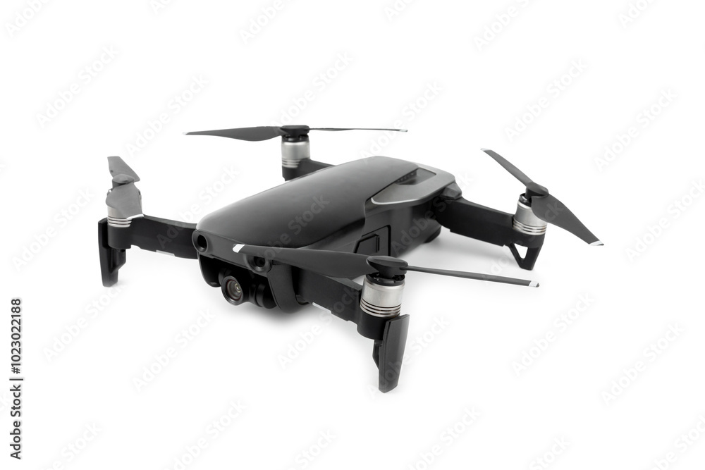 Drone unmanned aircraft isolated on white background. Modern FPV drone on a white background. The drone quadcopter. aircraft on the radio control. Drone for racing, filming and entertainment. Drone unmanned aircraft isolated on white background. Modern FPV drone on a white background. The drone quadcopter. aircraft on the radio control. Drone for racing, filming and entertainment.