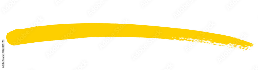 Fototapeta premium Pinselstrich in gelb orange als Farbstreifen