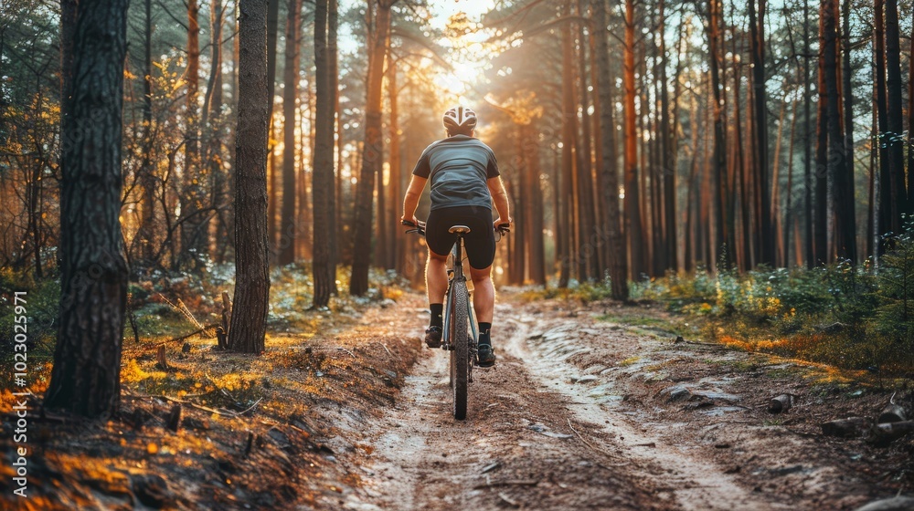A cyclist navigating a beautiful mountain path surrounded by breathtaking nature views A cyclist navigating a beautiful mountain path surrounded by breathtaking nature views