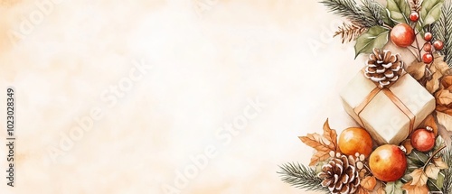 christmas watercolor background