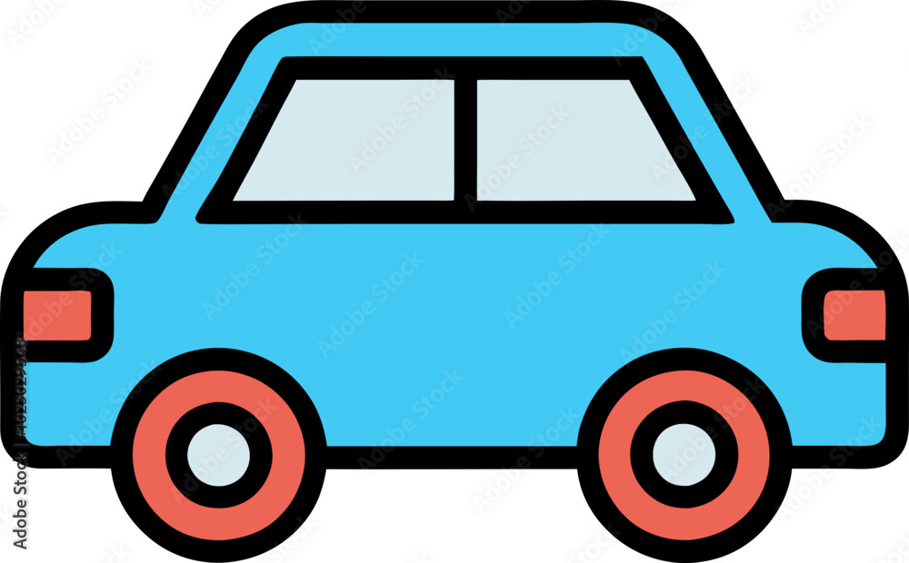 Minimalist blue car icon in flat design 파란색 자동차 아이콘, 미니멀리스트 평면 디자인 Minimalist blue car icon in flat design 파란색 자동차 아이콘, 미니멀리스트 평면 디자인