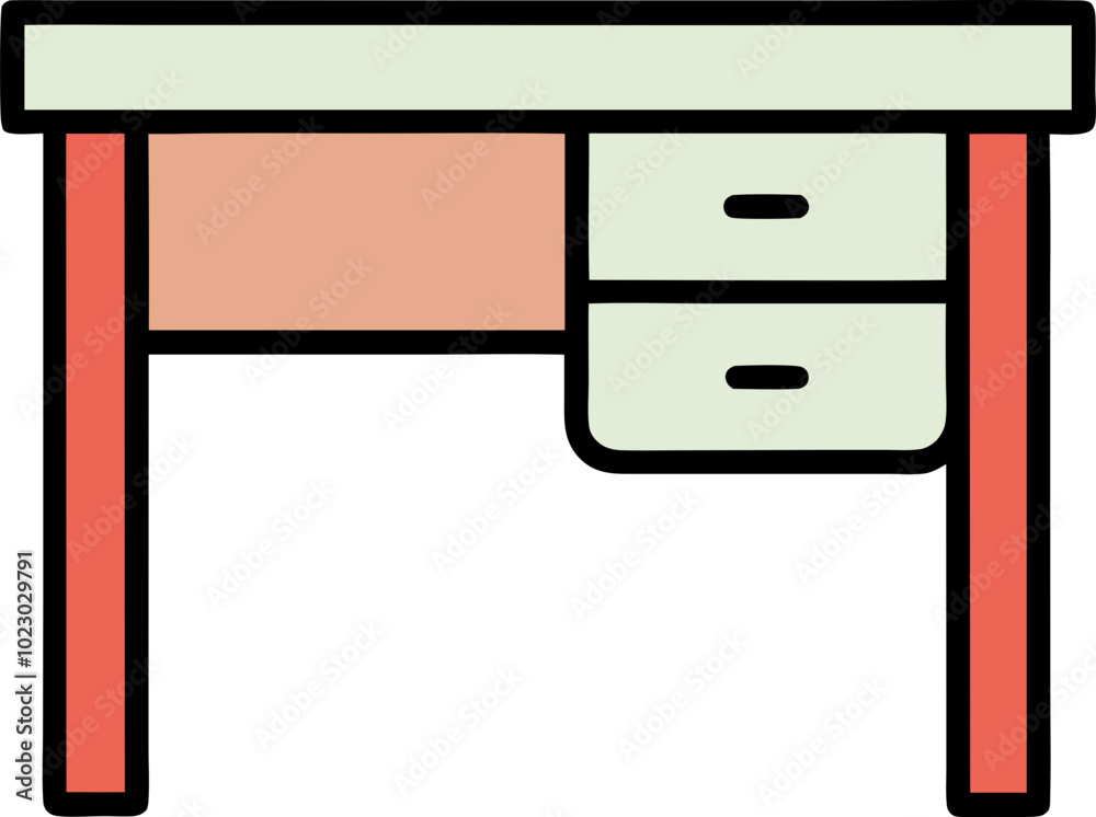 Minimalist office desk icon with drawers in flat design 사무용 책상 아이콘, 서랍이 있는 미니멀리스트 평면 디자인 Minimalist office desk icon with drawers in flat design 사무용 책상 아이콘, 서랍이 있는 미니멀리스트 평면 디자인