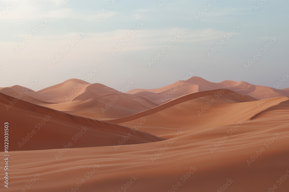 A dunes landscape in Dubai - generative ai A dunes landscape in Dubai - generative ai