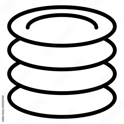 Dinnerware Vector Design Icon Style