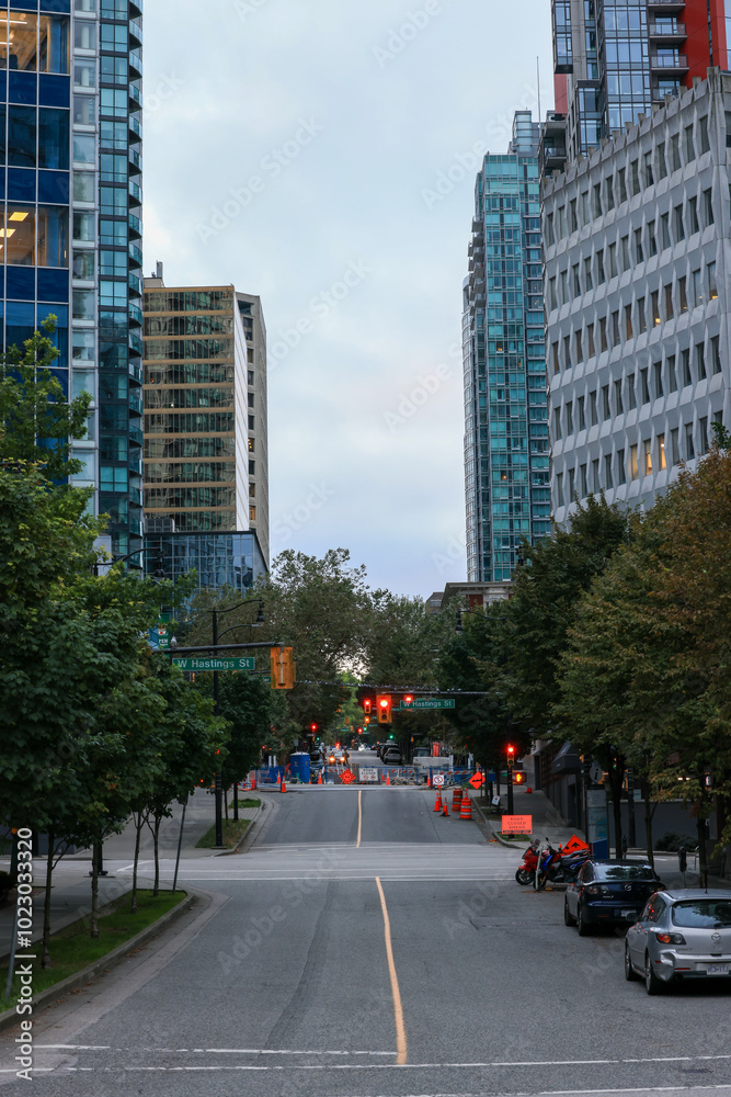 Vancouver downtown early morning streetlife Vancouver downtown early morning streetlife