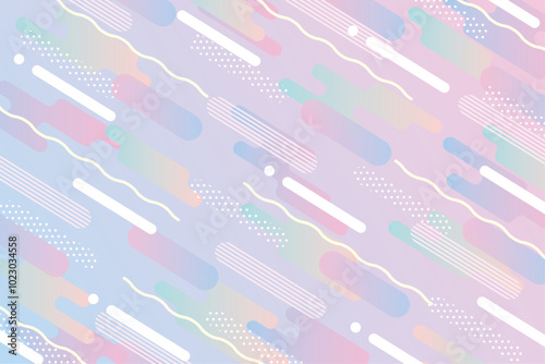 パステルカラーの幾何学背景イラスト