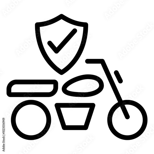 Motorcycle Insurance Vector Design Icon Style