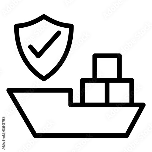 Inland Marine Insurance Vector Design Icon Style