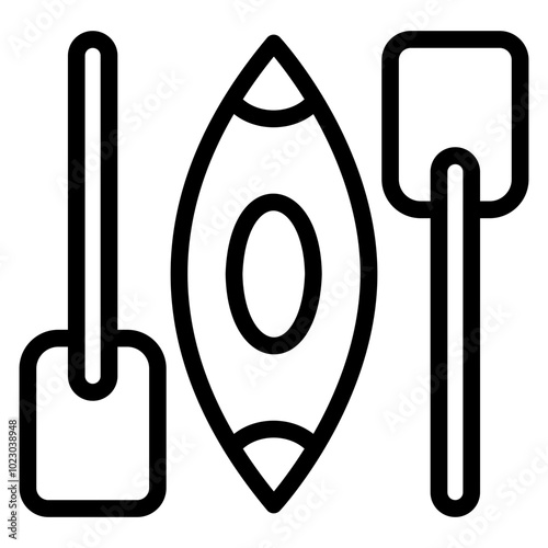 Paddleboat Vector Design Icon Style