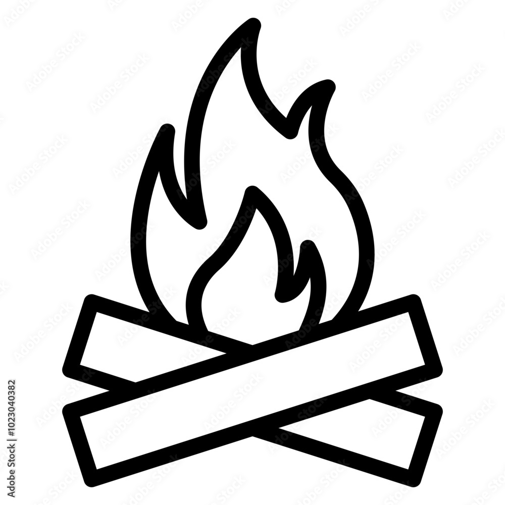 Bonfire Vector Design Icon Style Bonfire Vector Design Icon Style