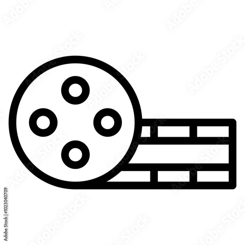 Movie Reel Vector Design Icon Style