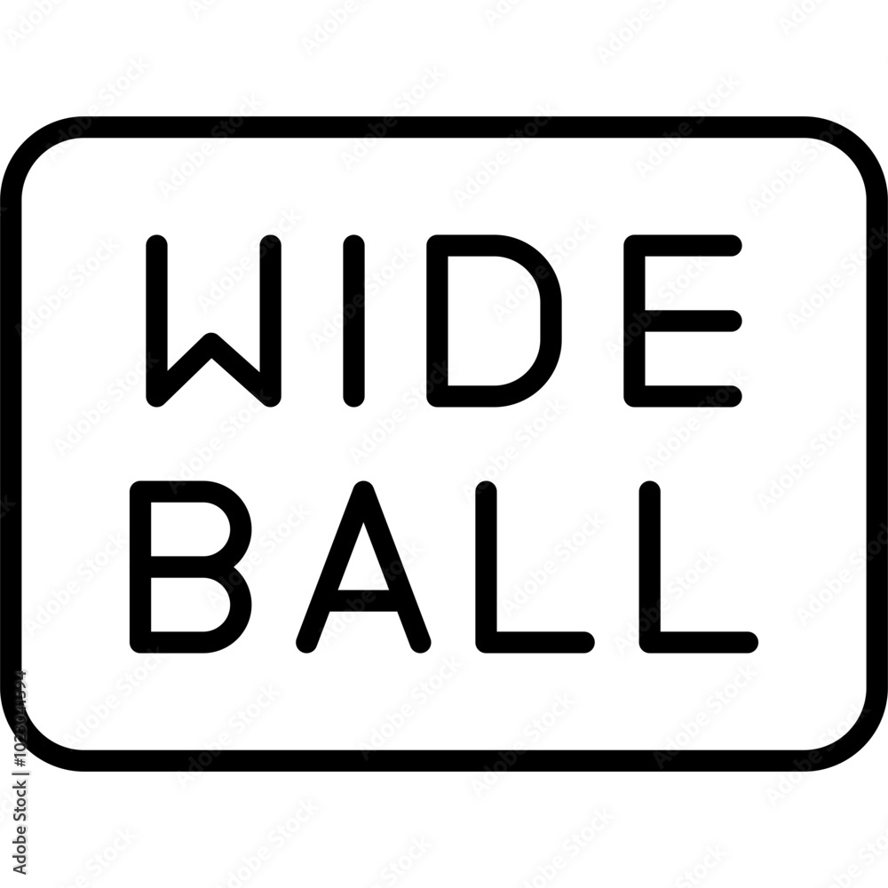 Wide Ball Icon Wide Ball Icon