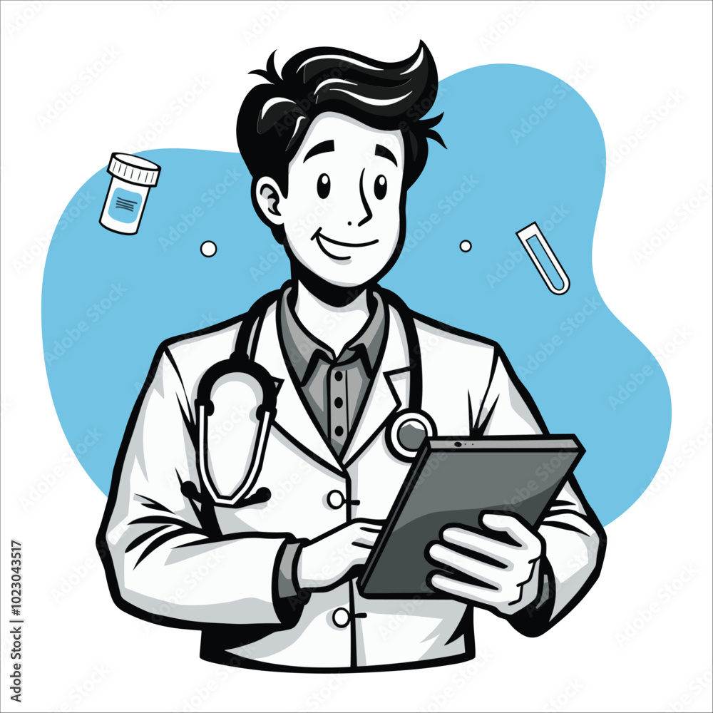 Doctor conducting virtual health consultation with patient Doctor conducting virtual health consultation with patient