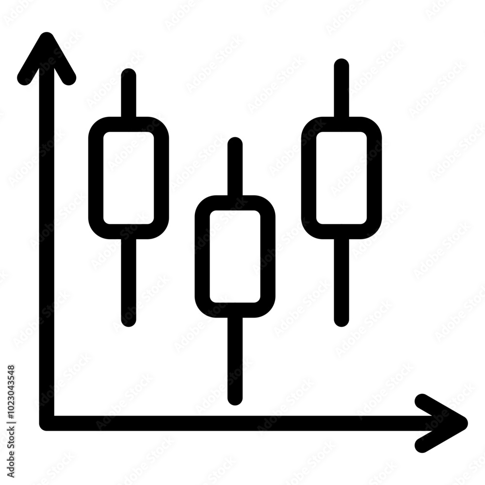 Candlestick Chart Vector Design Icon Style Candlestick Chart Vector Design Icon Style