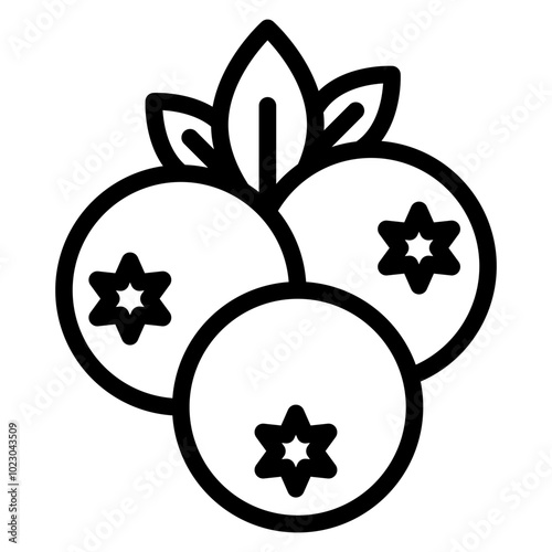 Blueberry Bliss Vector Design Icon Style