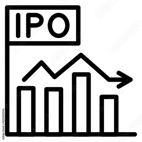 IPO Vector Design Icon Style