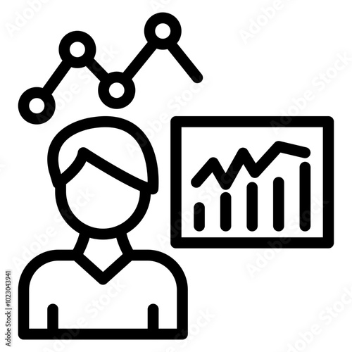 Stock Broker Vector Design Icon Style