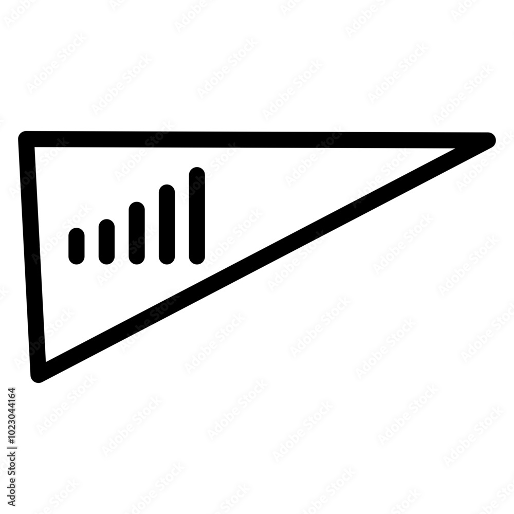 Ascending Triangle Vector Design Icon Style Ascending Triangle Vector Design Icon Style