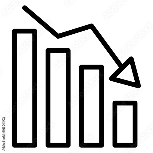 Market Losers Vector Design Icon Style