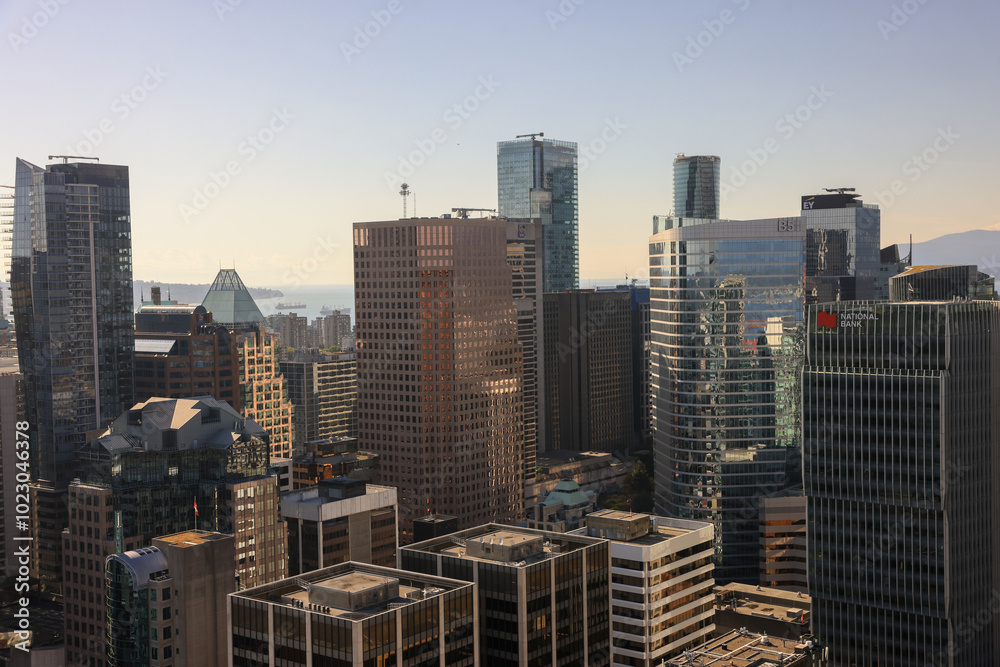 high angle view of Vancouver downtown high angle view of Vancouver downtown