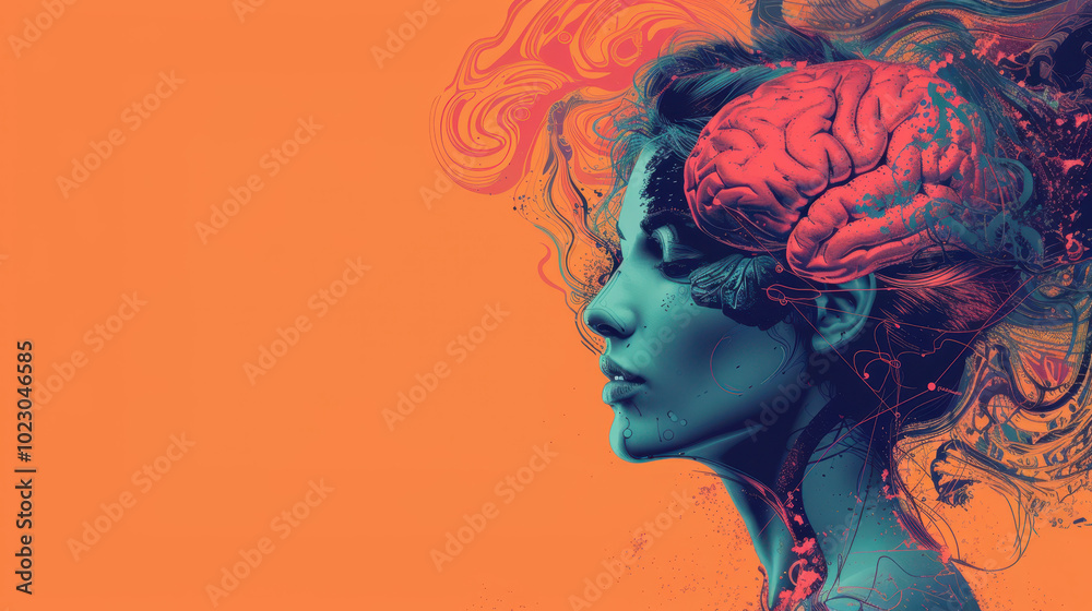 Ai brain, science style. Ai brain, science style.