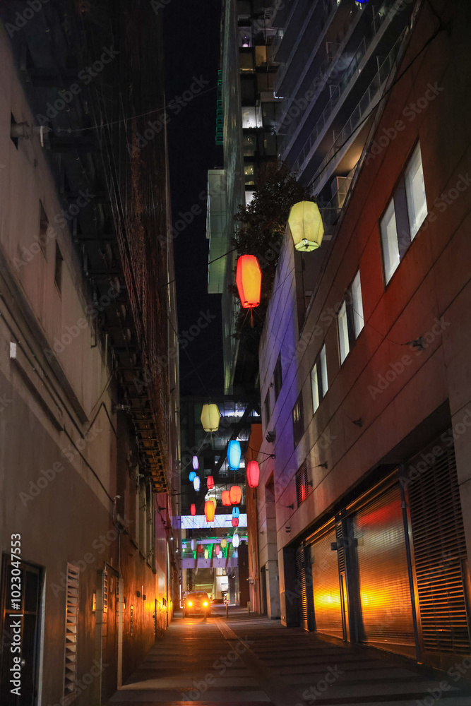 Fototapeta premium colorful lanterns on a street in Vancouver, BC