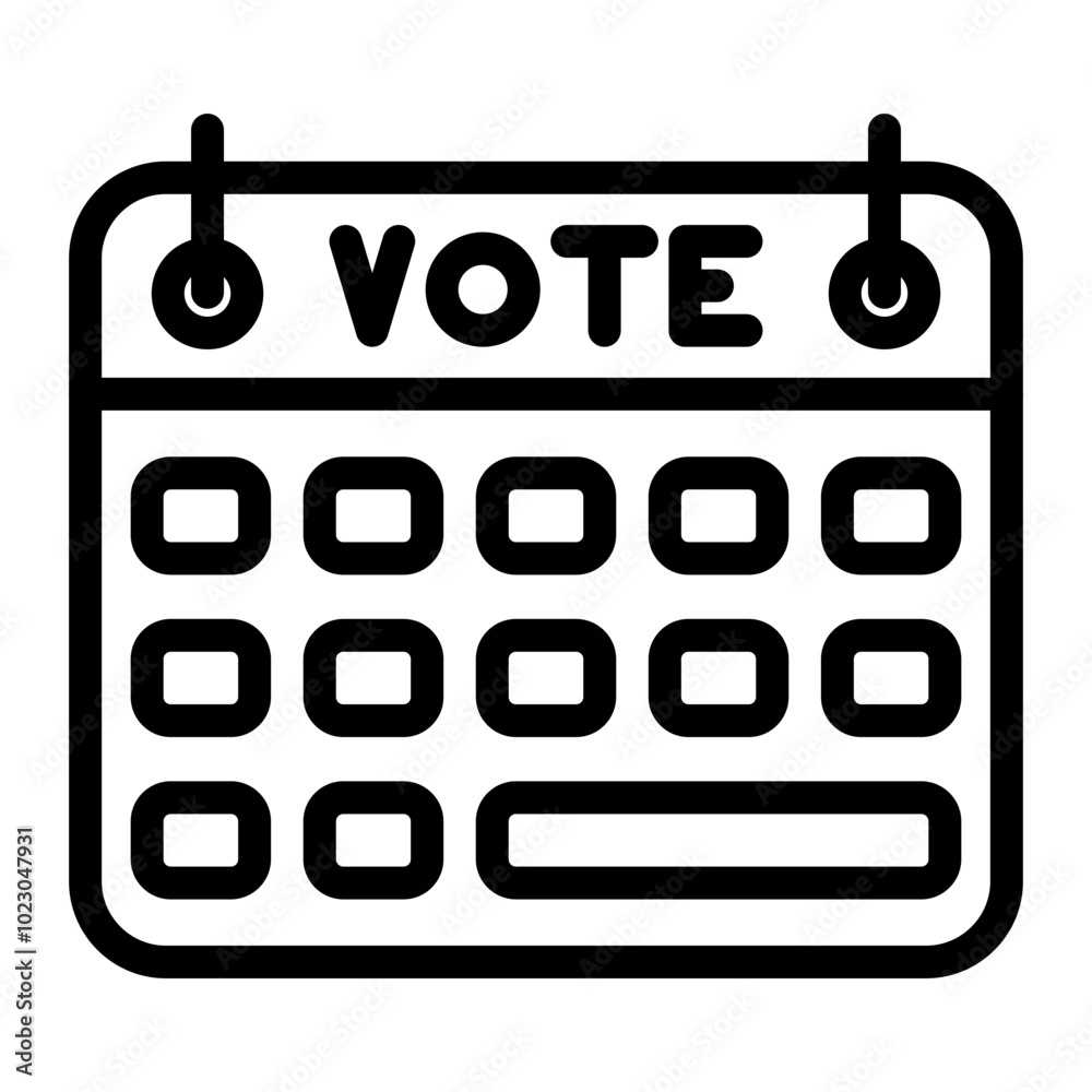 Election Countdown Vector Design Icon Style Election Countdown Vector Design Icon Style