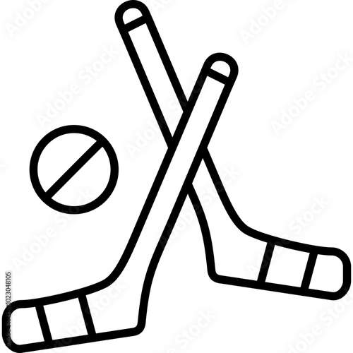 Photography Hockey Stick Icon