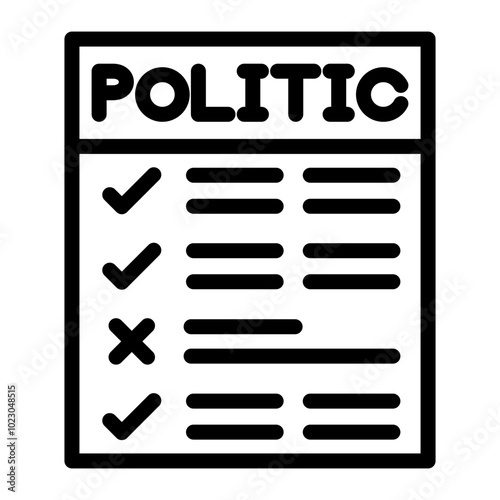 Political Document Vector Design Icon Style