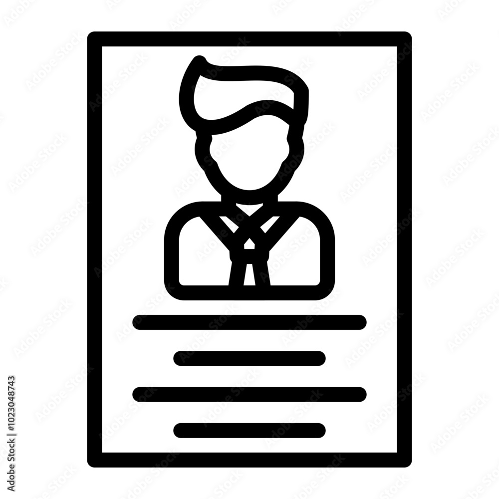 Candidate Sketch Vector Design Icon Style