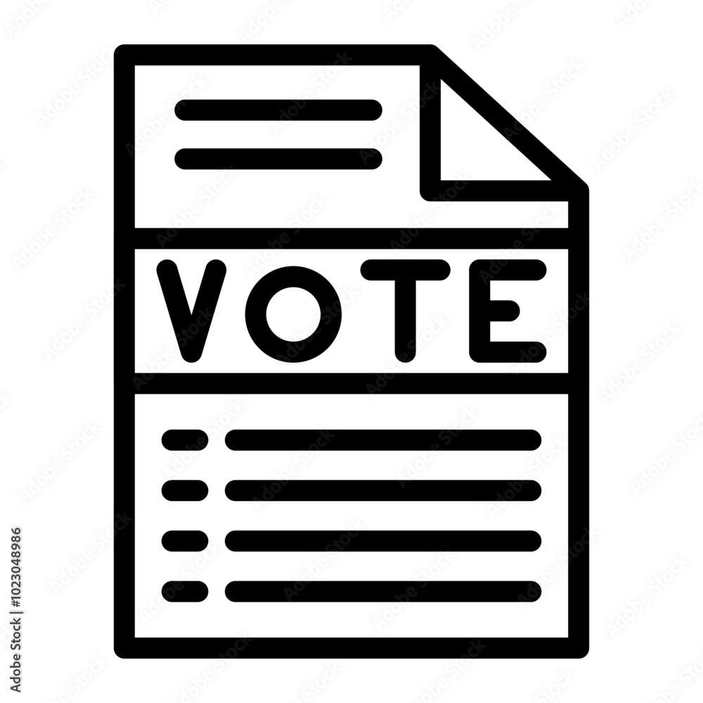 Voting Blueprint Vector Design Icon Style Voting Blueprint Vector Design Icon Style