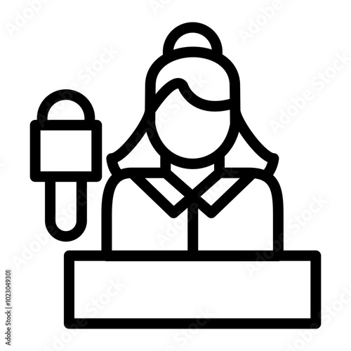 News Anchor Vector Design Icon Style