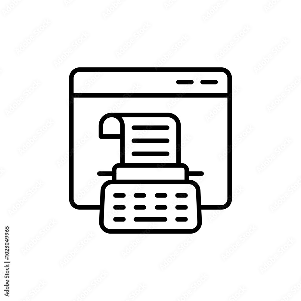 Content writing outline icons, minimalist vector illustration ,simple transparent graphic element .Isolated on white background Content writing outline icons, minimalist vector illustration ,simple transparent graphic element .Isolated on white background