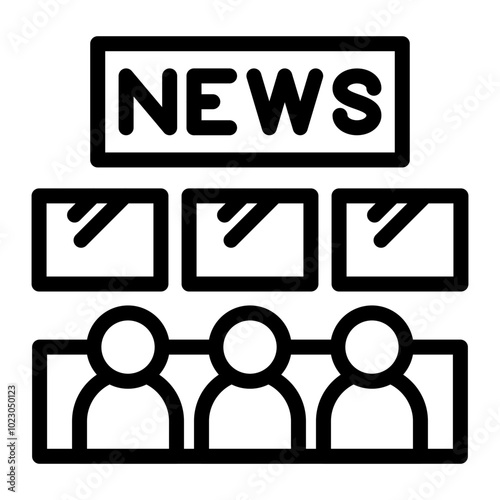 Newsroom Vector Design Icon Style