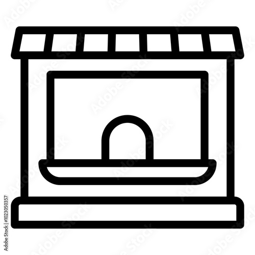 News Kiosk Vector Design Icon Style