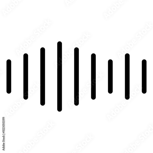 Sound Waves Vector Design Icon Style