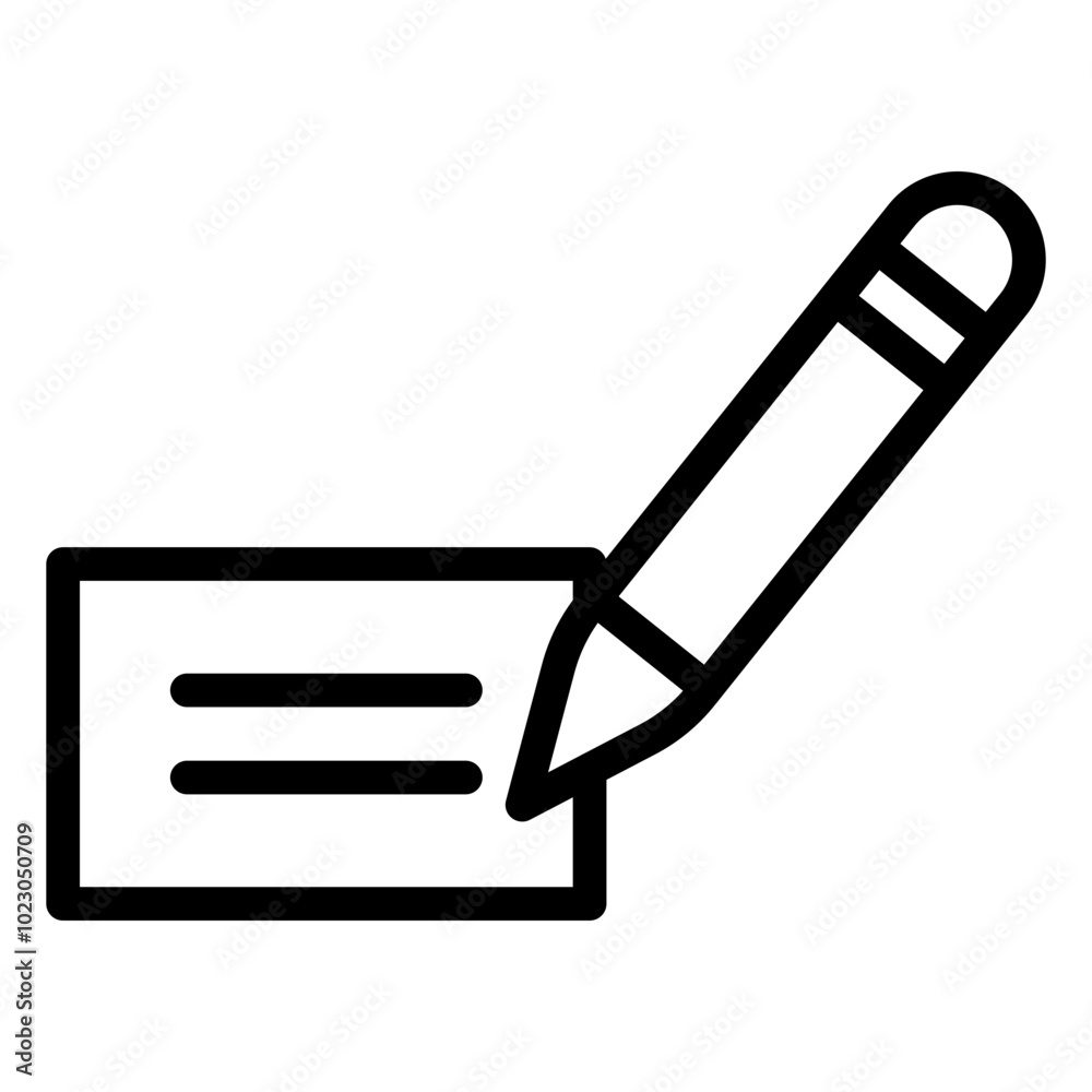 Fototapeta premium News Pencil Vector Design Icon Style