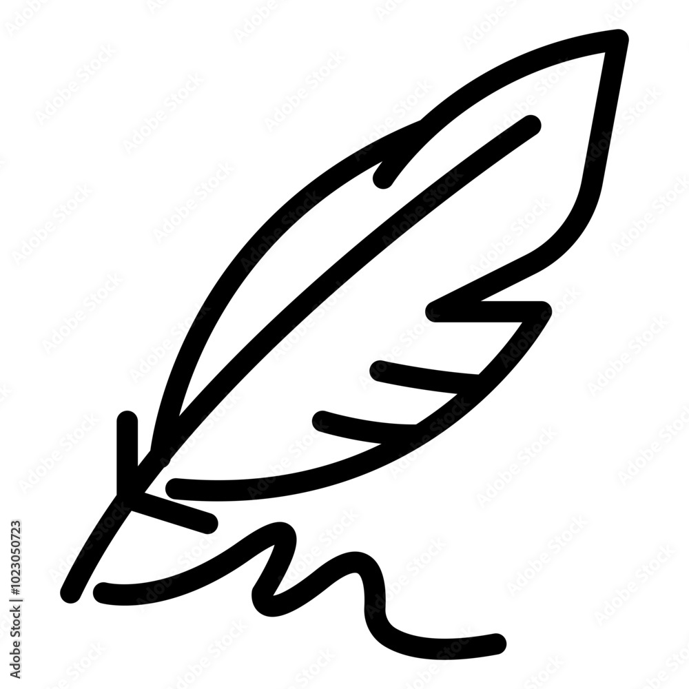 Journalist Quill Vector Design Icon Style Journalist Quill Vector Design Icon Style