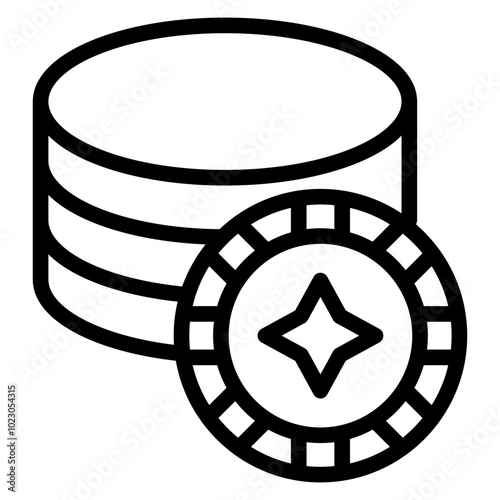 Chip Stack Vector Design Icon Style